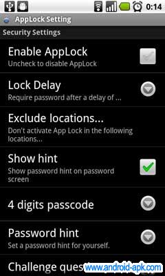 App Lock 程式密码设定