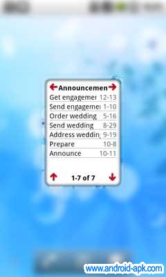 Wedding Checklist 婚礼清单 widget