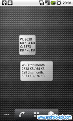data counter widget 數據流量