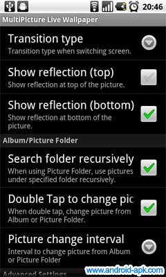 Multipicture Live Wallpaper 设定