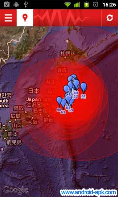 earthquake 地震地圖