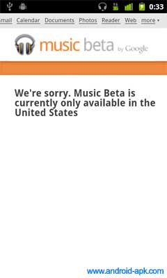 Google Music Not Available
