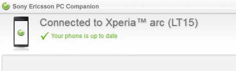 Xperia Arc 2.3.3 PC Companion