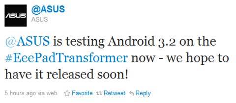 Asus Eee Pad Transformer Android 3.2