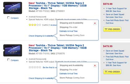 Toshiba Thrive Best Buy