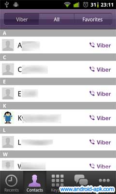 Viber 聯絡人