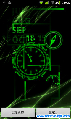 Neon Clock Live Wallpaper