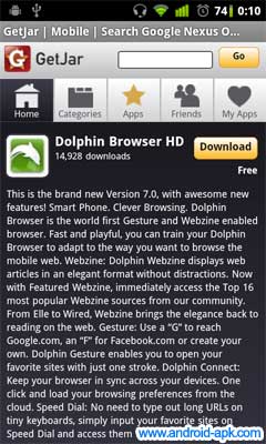 Getjar Dolphin Browser HD 7.0 下载