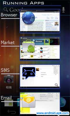 ICS Launcher Running Apps