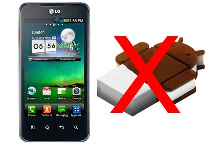 LG Optimus 2X 不会升级 Ice Cream Sandwich
