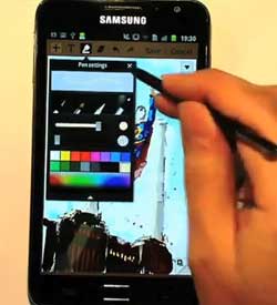 Samsung Galaxy Note S-Pen 绘画示范