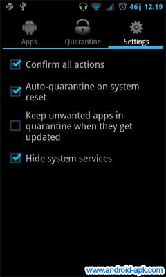 App quarantine 设定