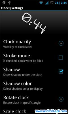 ClockQ Widget 设定