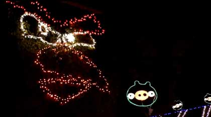 Angry Birds 聖誕燈飾