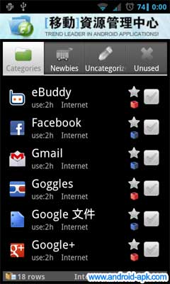 Auto App Organizer Internet 分類