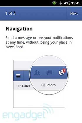 Facebook v1.8 Navigation