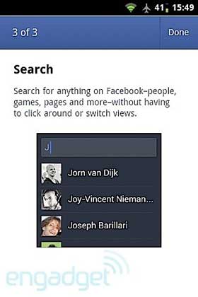 Facebook v1.8 Search