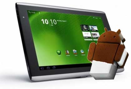 Acer A500 Android 4.0 Ice Cream Sandwich