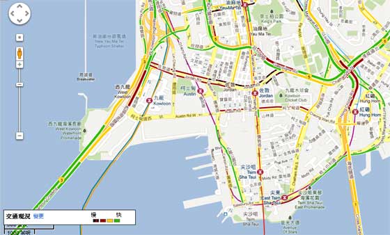 Google Maps Traffic 香港 地图 路况 交通