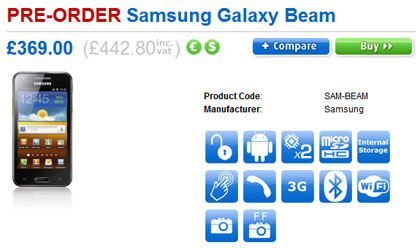 Samsung Galaxy Beam