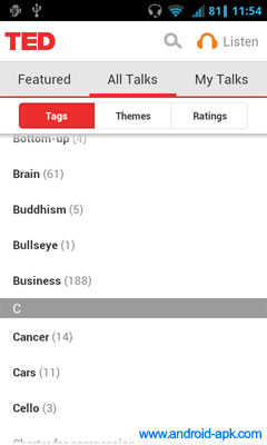 TED App Tags