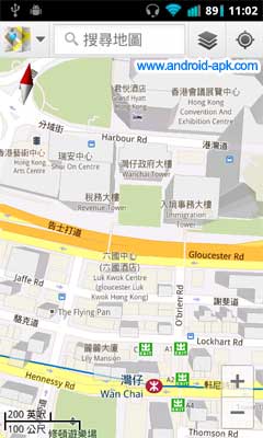 Google Maps 縮放按紐 比例尺