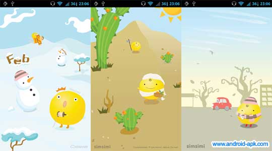 Simsimi 無聊小雞 動態桌布