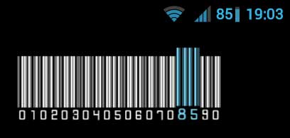 Barcode 电池 Widget