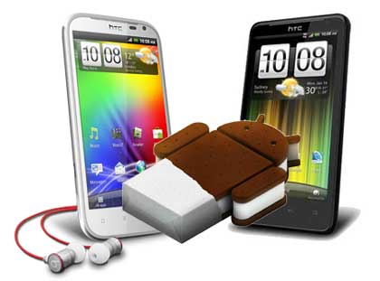 HTC Velocity 4G, Sensation XL, Android 4.0 Ice Cream Sandwich