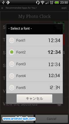 My Photo Clock 相片時鐘 Widget 字型