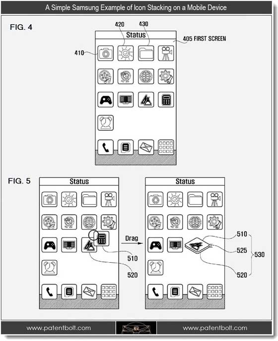 Samsung UI Folder Patent