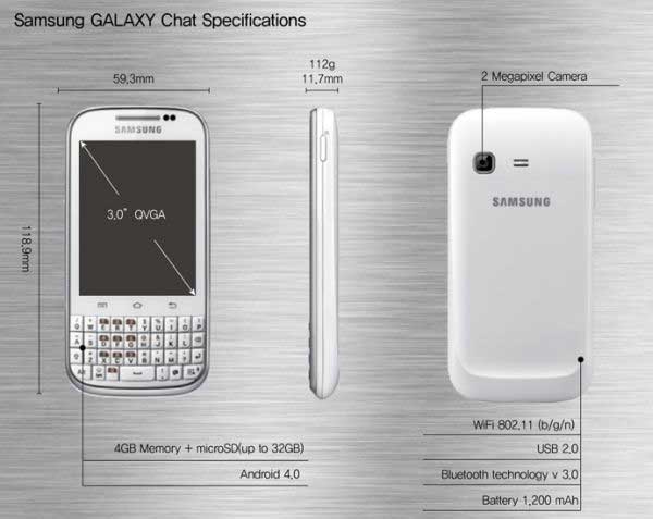 Samsung Galaxy Chat Spec