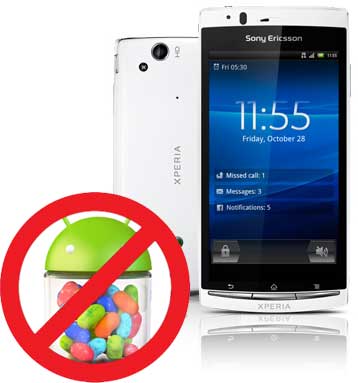 Xperia Arc S No jelly bean update