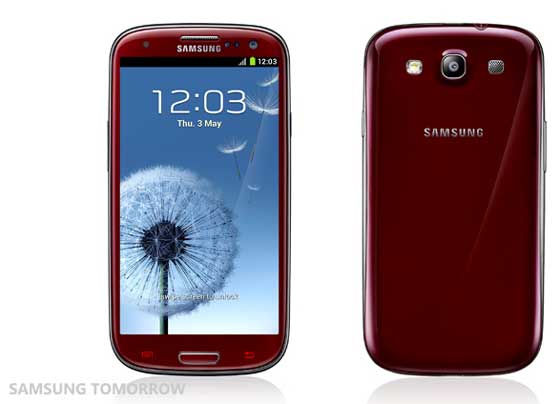 Galaxy S III Garnet Red 红色