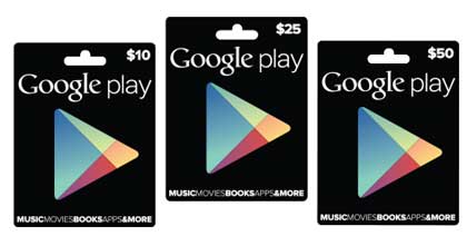 Google Gift Cards