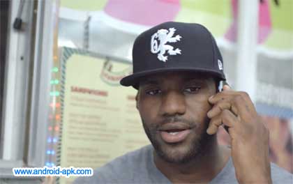 LeBron James with Galaxy Note II