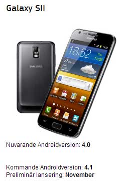 Galaxy S II Jelly Bean 升级