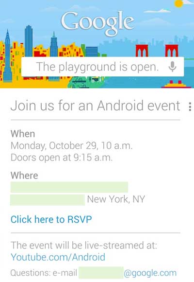 Google Android Event 29-Oct