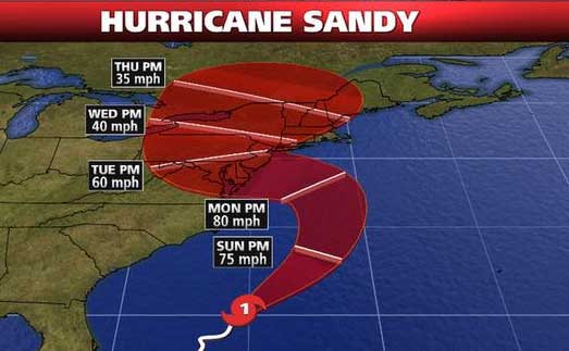 飓风桑廸 (Sandy) 逼近 Google Event 取消