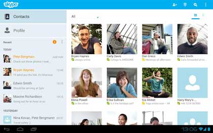 Skype for Tablet