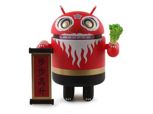 Android 機械人公仔 新年舞獅