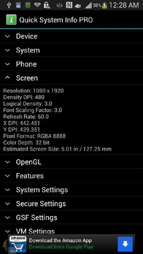 Galaxy S IV Screen