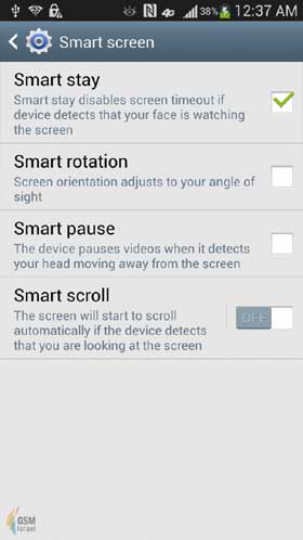 Galaxy S IV Smart Scroll Smart Pause