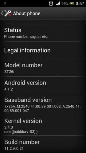 Sony Xperia J Android 4.1.2 Jelly Bean