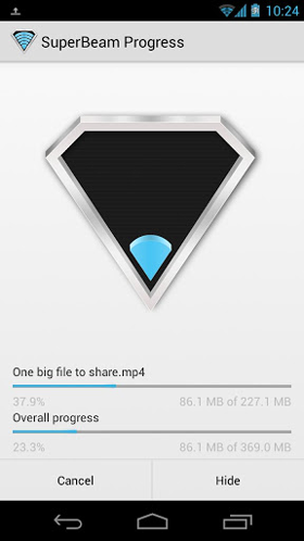 SuperBeam 檔案分享 NFC Wifi