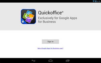 Quickoffice Google Apps