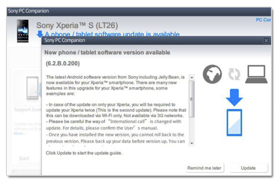 Sony Xperia S Jelly Bean 升级