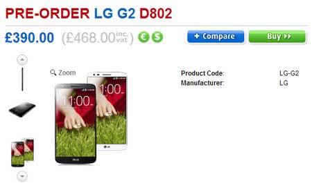 LG G2 预订
