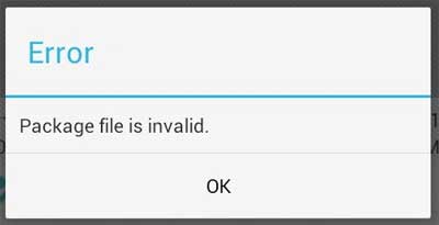 Package File Invalid