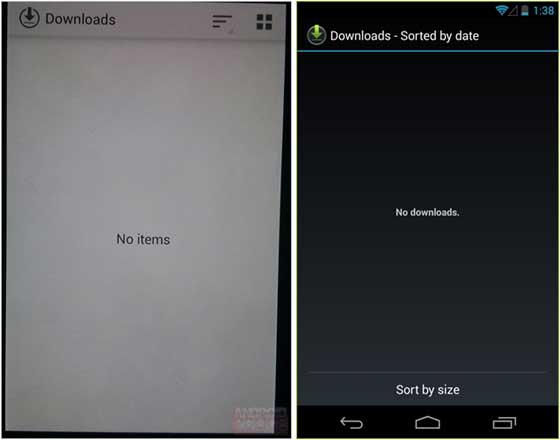 Android 4.4 Download UI